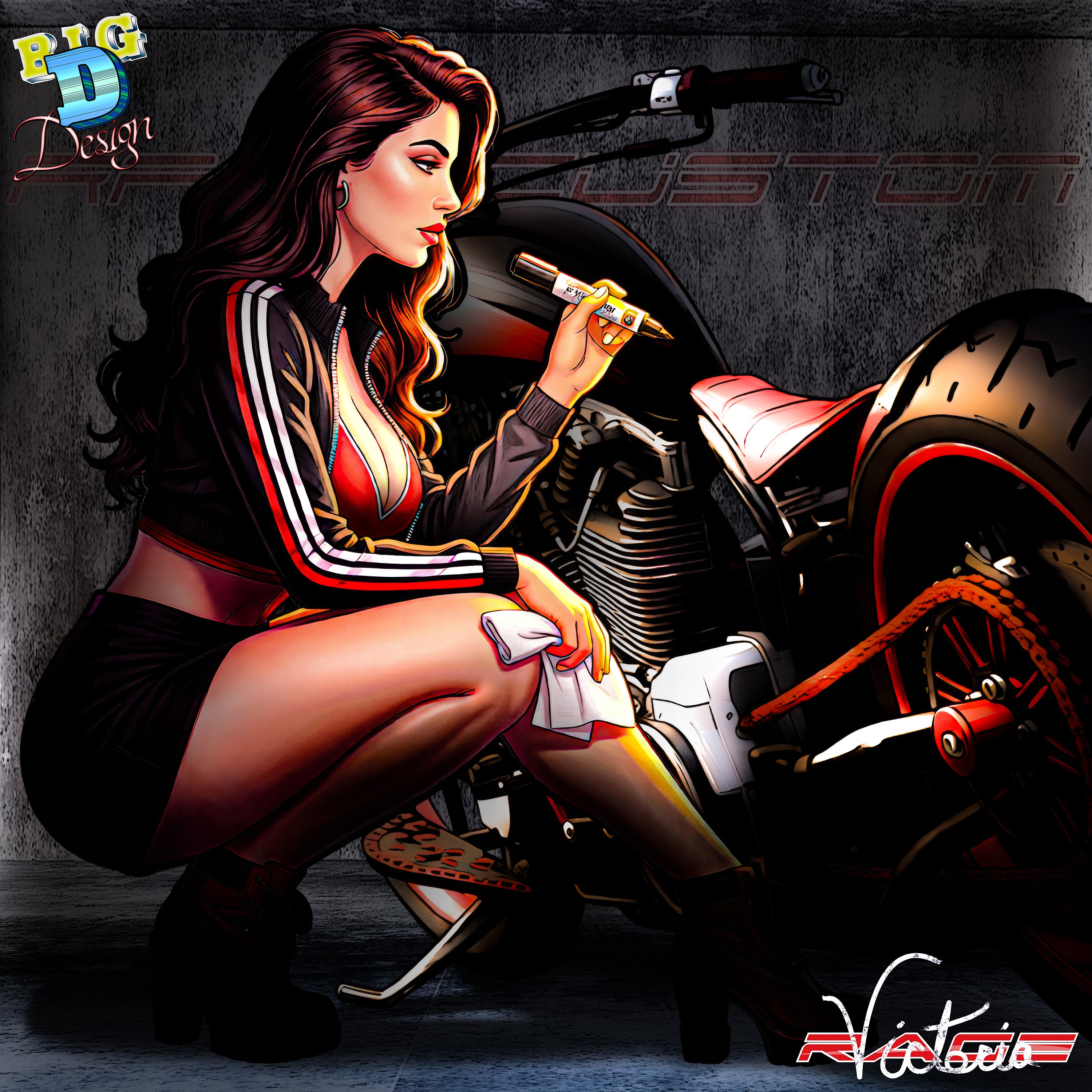 Victoria Rage - Chopper Metal Print