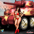Victoria Rage - Pimp My Sherman Metal Print